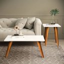 Ver imagem 4 de Trio de Mesas de Centro, Apoio e Lateral Pé Palito - Branco