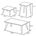 Ver imagem 3 de Trio de Mesas de Centro, Apoio e Lateral Pé Palito - Branco