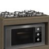 Mesa Balcão Fogão Cooktop Forno Micro-ondas Buriti Amêndoa - 2