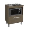 Mesa Balcão Fogão Cooktop Forno Micro-ondas Buriti Amêndoa - 1