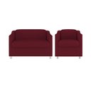 Ver imagem 1 de Kit 01 Poltrona Decorativa Tilla + Namoradeira Sala Espera Cor:marsala