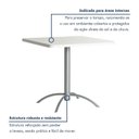 Ver imagem 4 de Mesa de Jantar Quadrada Tampo MDF 79cm com Base de AÇOX79CM com Base de Aço Casual Branco/Cromado