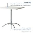 Ver mais imagens de Mesa de Jantar Quadrada Tampo MDF 79cm com Base de AÇOX79CM com Base de Aço Casual Branco/Cromado