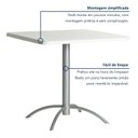 Ver imagem 4 de Mesa de Jantar Quadrada Tampo MDF 79cm com Base de Açox79cm com Base de Aço Casual