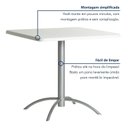 Ver imagem 5 de Mesa de Jantar Quadrada Tampo MDF 79cm com Base de AÇOX79CM com Base de Aço Casual Branco/Cromado
