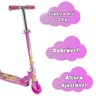 Patinete Rosa Dobrável Infantil Crianças 6 7 8 9 10 11 Anos - 5