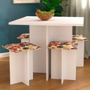 Ver imagem 1 de Mesa de Jantar 4 Lugares Branco - Hecol Móveis