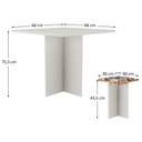 Ver imagem 4 de Mesa de Jantar 4 Lugares Branco - Hecol Móveis