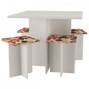 Ver imagem 2 de Mesa de Jantar 4 Lugares Branco - Hecol Móveis