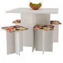 Ver imagem 3 de Mesa de Jantar 4 Lugares Branco - Hecol Móveis