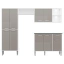Ver imagem 6 de Cozinha Compacta c/ 2 Leds 4 pçs Xangai Multimóveis V3414 Branca/Lacca Fumê