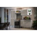 Ver imagem 7 de Cozinha Compacta c/ 2 Leds 4 pçs Xangai Multimóveis V3414 Branca/Lacca Fumê