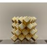 Cubos Resina Dourada Detalhe Quadrados 10x10x10cm - 2