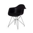 Ver imagem 1 de Cadeira Eiffel Eames C/ Braço Base Cromada Preta