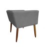 Banco Banqueta para Escrivaninha Penteadeira Suede Cinza - Majú Decor - 3