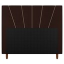 Ver imagem 1 de Cabeceira Cama Box Solteiro Dallas 90cm Sintético Marrom - Desk Design