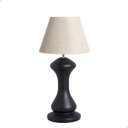 Ver imagem 1 de Abajur de Cerâmica para Sala Preto Fosco Classic com Cúpula de Tecido