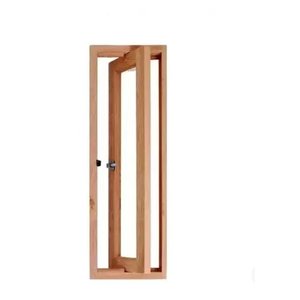 Janela Capelinha Vitrô de Madeira 100x40 Modelo Vidro Inteiro