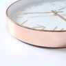 Relógio de Parede Redondo Cozinha Sala Silencioso Branco com Rose Gold - 5