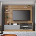 Ver imagem 1 de Estante Home Theater para TVs até 65 Polegadas com LED 1 Porta 4 Nichos Maceió Colibri Móveis