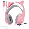 Fone Ouvido Headset Pc Gamer Gatinho Usb - 3