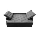 Ver imagem 5 de Sofá Sem Caixa Retrátil e Reclinável 1,65m Cama inBox Studio Suede Velusoft Cinza