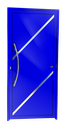 Ver imagem 1 de Porta Alumínio Lambril Duna c/Puxador e.Azul 90 Brimak