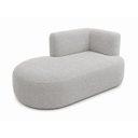 Ver imagem 4 de Sofá Puf Orgânico 140 cm 2 Lugares Consultório Recepção Sala:Cinza/Bouclé Lado Esquerdo