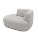 Ver mais imagens de Sofá Puf Orgânico 140 cm 2 Lugares Consultório Recepção Sala:Cinza/Bouclé Lado Esquerdo
