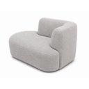 Ver imagem 7 de Sofá Puf Orgânico 140 cm 2 Lugares Consultório Recepção Sala:Cinza/Bouclé Lado Esquerdo