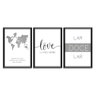 Kit 3 Quadros Decorativos Com Moldura Para Sala Lar Doce Lar - 1