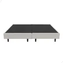 Ver imagem 1 de Base Box para Cama Casal Dobrável Suede 188x138 cm Bipartido - Cinza