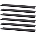 Ver imagem 1 de Kit 6 Prateleiras 50 X 20cm Preta Suporte Invisível