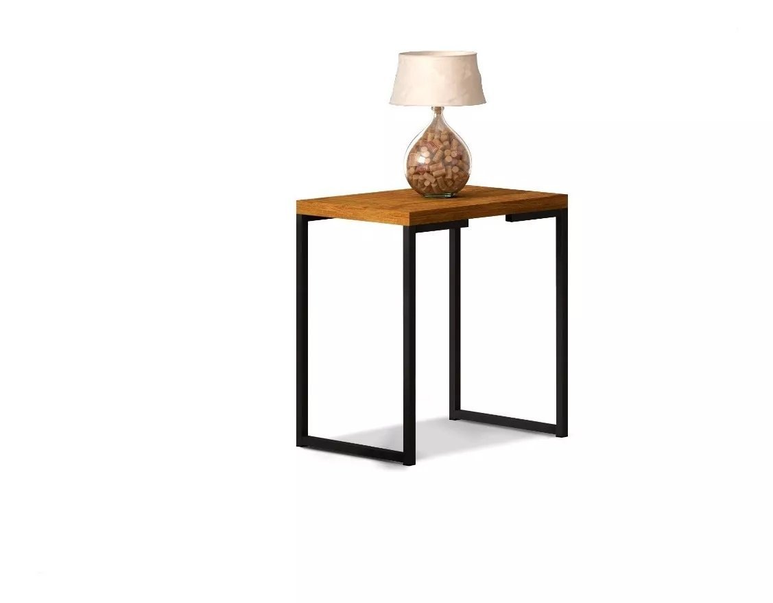 Mesa Lateral Estilo Industrial Sala em Mdf e Aço é boa?