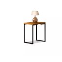 Ver imagem 1 de Mesa Lateral Estilo Industrial Sala em Mdf e Aço