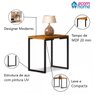 Mesa Lateral Estilo Industrial Sala em Mdf e Aço - 4
