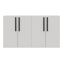 Ver imagem 3 de Aparador Buffet 4 Portas Suspenso Viena V3605 Branco/Preto Branco/Preto