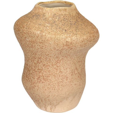 Vaso Decorativo Enfeite Home&co Cerâmica 25x19x19cm Bege