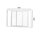 Ver imagem 3 de Janela de Correr Abertura Dupla 2 Folhas Vidro Liso 100x150cm Premium Esquadrias