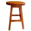 Ver imagem 1 de Banco de Madeira Rústico - Banqueta Redonda:polido/marrom
