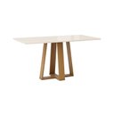 Ver imagem 6 de Conjunto Sala de Jantar Mesa Lisa 160cm Tampo de Vidro Canto Reto 6 Cadeiras Lily