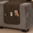 Ver imagem 5 de Protetor de Sofá Padrão 2 Lugares Impermeável 100% Poliéster:tabacocáqui