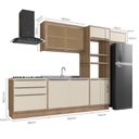 Ver imagem 4 de Cozinha Modulada 5 Peças 8 Portas 3 Gavetas com Divisor de Talheres 1 Nicho para Forno Viena Bege