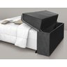 cabeceira box diamante 160cm com bau detalhe estofado:Cinza - 3