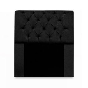 Cabeceira Mirage para Cama Box Solteiro 90cm com Capitonê Suede - Renascer Decor:preto