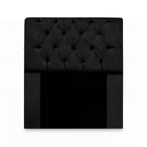 Cabeceira Mirage para Cama Box Solteiro 90cm com Capitonê Suede - Renascer Decor:preto