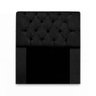 Cabeceira Mirage para Cama Box Solteiro 90cm com Capitonê Suede - Renascer Decor:preto - 1