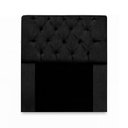 Ver imagem 1 de Cabeceira Mirage para Cama Box Solteiro 90cm com Capitonê Suede - Renascer Decor:preto