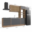 Ver imagem 4 de Cozinha Modulada 5 Peças 8 Portas 3 Gavetas com Divisor de Talheres 1 Nicho para Forno Viena 