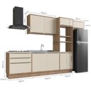 Ver imagem 4 de Cozinha Modulada 5 Peças 8 Portas 3 Gavetas com Divisor de Talheres 1 Nicho para Forno Viena Bege